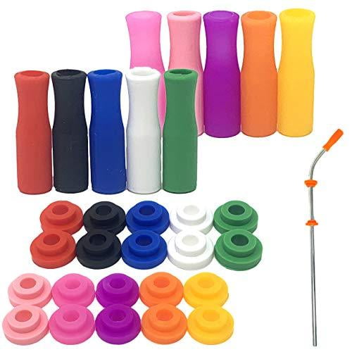 Tip stainless steel Straw sleeve straws cap drinking straw silicone cover